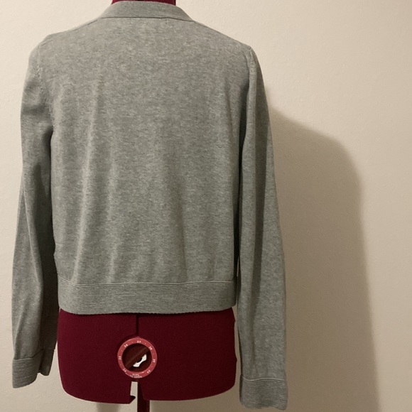Banana Republic full zipper long sleeves gray long sleeves sweater 100% cotton - Picture 4 of 10